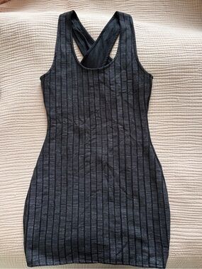 Ksubi Black Metallic Open Back Cross-Back Mini Christmas Party Event Dress, S